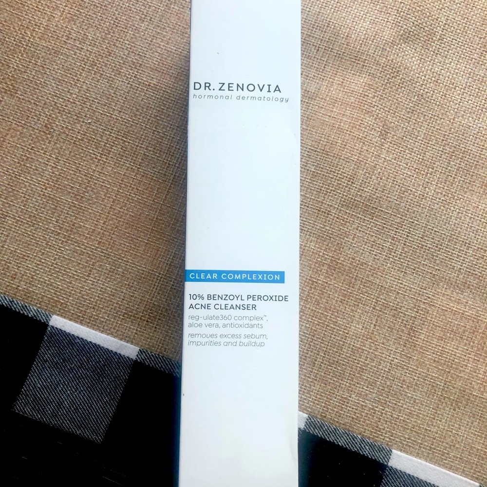 DR Zenovia 10% Benzoyl Peroxide Acne Cleanser NIB